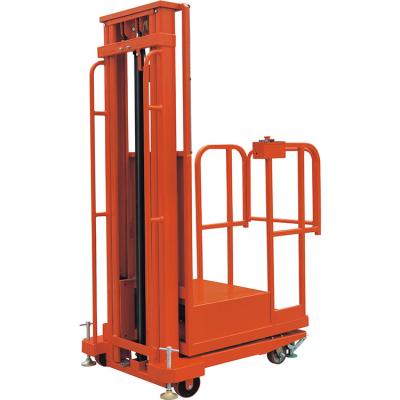 China Hotels / Garment Shops / Building Material Stores / Machinery Repair Shops... Semi-Electromotion Quality Wheels Convenient Cargo Order Picker With Platform for sale