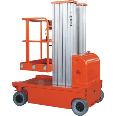 China Hotels / Garment Shops / Building Material Stores / Machinery Repair Shops... Drive Motor Power 2*2.4/0.5V/Kw Lift Up Electric Aluminum Aerial Work Platform for sale