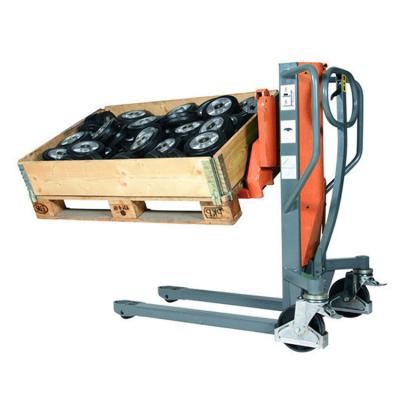 China Hotels / Garment Shops / Building Material Stores / Machinery Repair Shops... High Strength Electric Tilting Load Lifter Crane 800Kg Capacity Pallet Stacker for sale