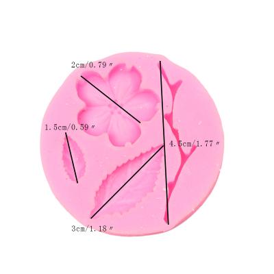 China Viable DIY Flower Plant Cake Dessert Decorating Silicone Mold Fondant Chocolate Cookie Candy Baking Tools for sale