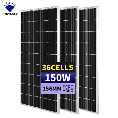 China 150w Solar Panel Photovoltaic Made In China Cheap Price 5bb Perc Mono For House PV Monovisc 156.75mmx156.75mm for sale