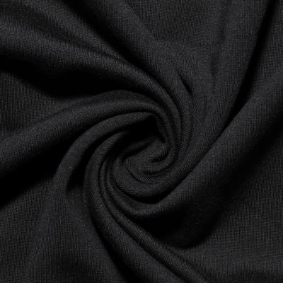 China Fashion Breathable Warm Viable Wholesale Casual Wear Yoga Fabrics Sale Double Face Knit Black Yarn Coupling Polyeste Spandex for sale