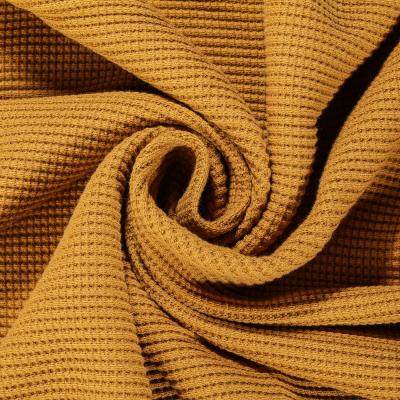 China 100% Brushed Sueded 20S/1X2 Cotton Waffle Knit Fabric Coat for sale