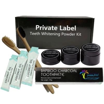 China Wholesale Home Use Activated Charcoal Teeth Whitening Kits Private Logo Teeth Whitening Powder for sale