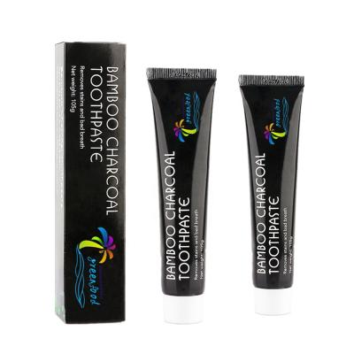 China Glister Antibacterial Organic Charcoal Whitening Toothpaste and Toothbrush in One for sale