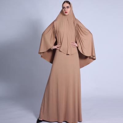 China High Quality Solid Color Long Sleeve Maxi Comfortable Muslim Prayer Abaya Robe RRJML-1317 for sale