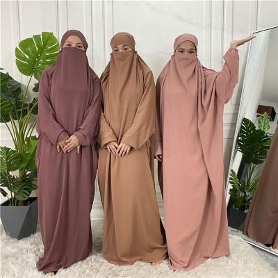 China Polyester Fashion Solid Color Dubai Casual Fashion Plus Size Long Dress Women Muslim Hooded Abaya for sale