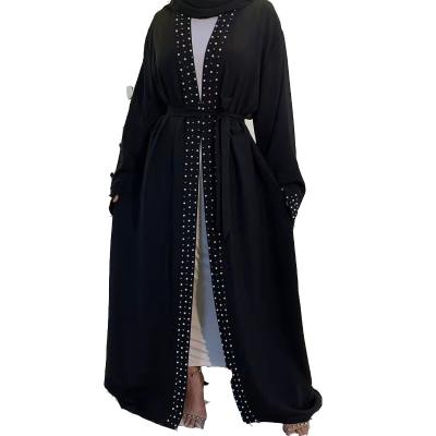 China Factory New Design Large Size Abaya Dubai Women Muslim 2021 Large Front Open Abaya Dress S-2XL for sale