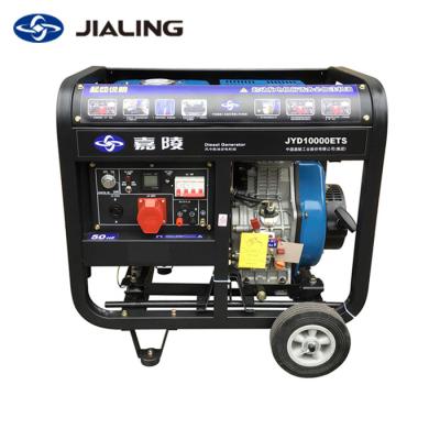 China Portable Silent Diesel Electric Powerful Electric Generator Set 50hz 60hz 3phase Type Certificate Dimension Warranty JYD10000ETS for sale