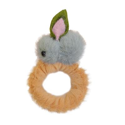 China Korean Cute Super Soft Cute Hair Scrunchies Circle Plush Hair Antlers Rabbit Hair Band Elastic Hair Band for sale