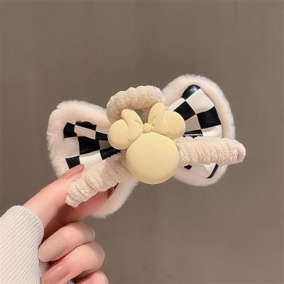 China Fashion 2021 new women fashion hair to claw Korean cute style creativity hair claw with bow for sale