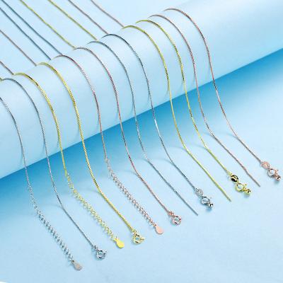 China High Quality Fashion 925 Sterling Silver Ladies Necklace Universal Box Aberdeen Chain Without Pendant Necklace for sale