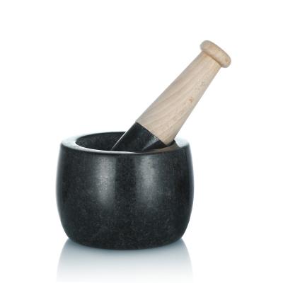 China Sustainable Hot Sales Black Granite Mortar And Pestle for sale