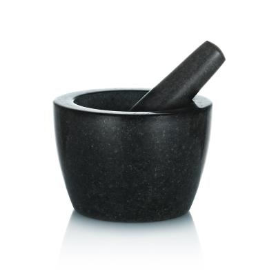 China Sustainable Factory Supplier Stone Handcrafts of Granite Mortar and Pestle Sets for sale