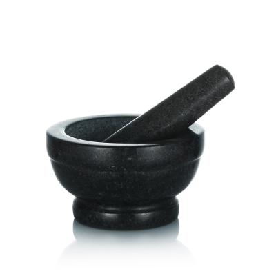 China Viable Natural Stone Mortar And Pestle Granite Mortar And Pestle For Grinding for sale