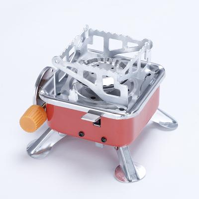 China New Logo Outdoor Gas Burner Stove Custom Made Creative Lightweight Mini Camping Stove Portable Windproof for sale