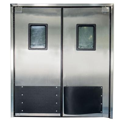 China 100 Lab/Laboratory Clean Room Stainless Steel Design Anti-collision Impact Front Door Traffic Door for Cleanroom for sale