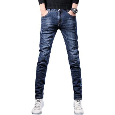 China Men's Fashion Stretch Casual Straight Leg High Quality Slim Blue QUICK DRY Denim Jeans Pants For Men for sale