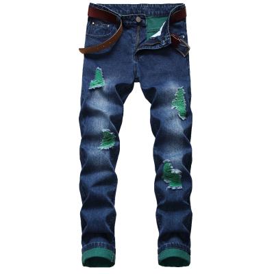 China New design QUICK DRY ripped hole jeans personality slim fit men's fashion men's pants for sale