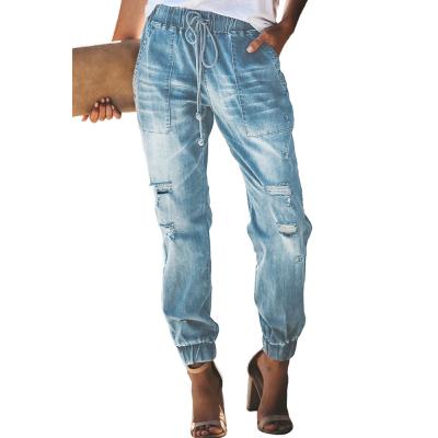 China S-XXL Femme High Waist Denim Ladies Jeans Blue Skinny Casual Women's Jeans Custom Wholesale QUICK DRY Women's Jeans for sale