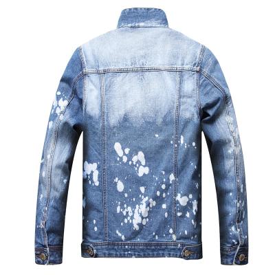 China Hot sale high quality men's denim jacket QUICK DRY washed slim denim jacket light color men's jacket for sale