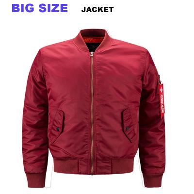 China New Arrival Viable Wholesale High Quality Men's Casual Large Size Plus Size Jacket Custom Large Mens Bomber Jacket for sale