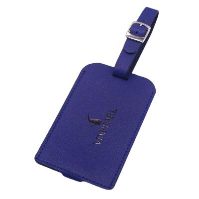 China Travel New Design Customized PU Leather Embossed Logo Luggage Tag For Men for sale