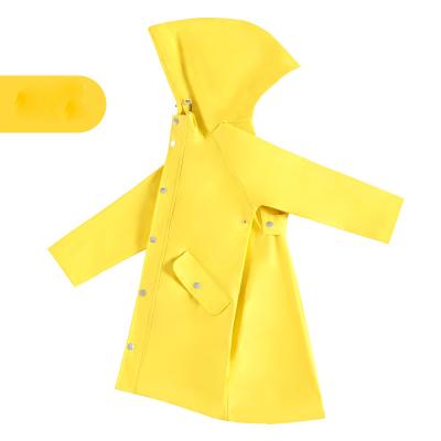 China 100% Children Raincoat Wholesaler PU Children Selling Size High Quality Breathable/Durable Warm Durable Raincoat /Windproof Raincoat Large For Bag Rain Hooded Jacket for sale