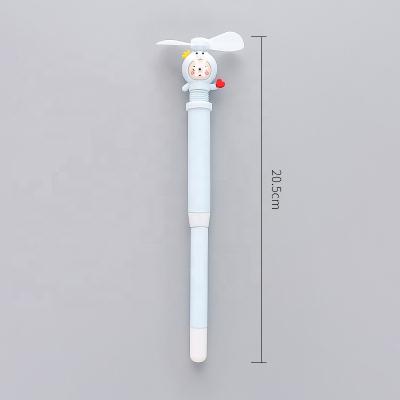 China Cartoon Animal Fan Pen Neutral Pens Kids Stationery Gifts for School Office Fan Ballpoint Pen for sale