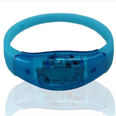 China Europe Event Party Supplies Silicone Sound Activated Flashing Glow In Dark LED Wristband for sale