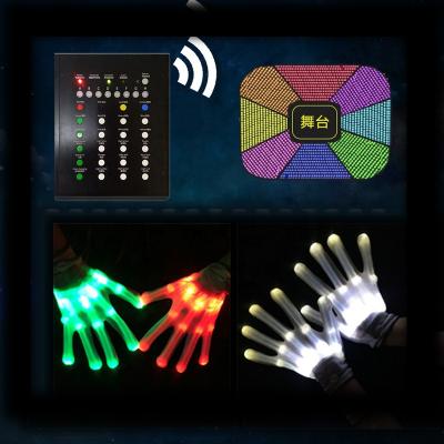 China Christmas Gift Party Led Remote Control Customize Outdoor Concert Flash Finger Lights Gloves for sale