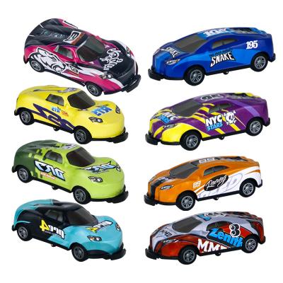 China 1 Jump 43Scale Custom Made Eco-Friendly Material Stuns Alloy Reverse Race Cars Flip Drift Metal Pull Back Diecast Car for sale