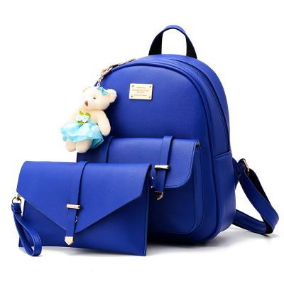 China New Fashion Korean Anti-theft PU Multifunctional Leather Ladies Backpack Handbag Daily Set for sale