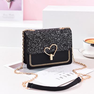 China Others New High Quality PU Fashion Beach Bag Chain Shoulder Messenger Cross - Body Croc Bag For Women for sale