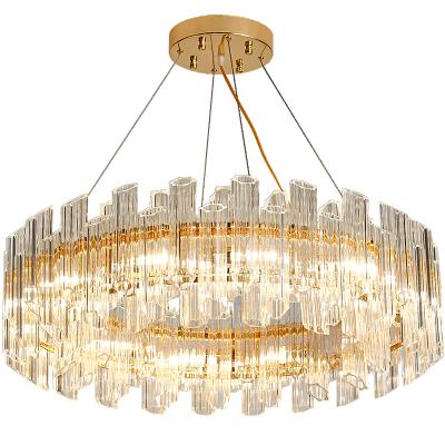 China 2022 Modern Gold Fixture Hotel Decoration Ceiling K9 Crystal Luxury Lighting Pendant Light Led Chandeliers for sale