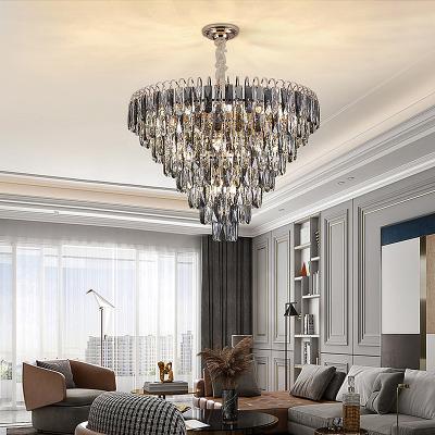 China Large Modern Gold Manufacturer Crystal Iron Luxury Ceiling Led Chandelier from European Modern Hotel for sale