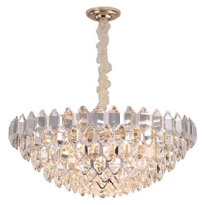 China Modern Creative Indoor Light 40w Hanging Luxury E14 Adjustable K9 Crystal Led Chandelier for sale