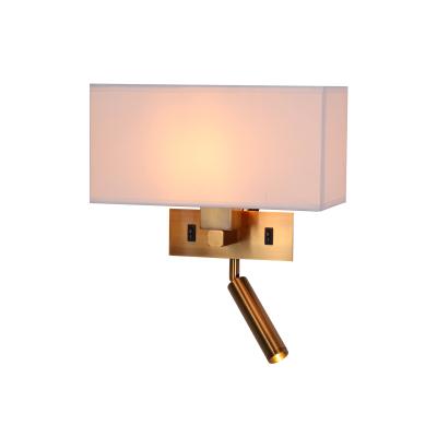 China Vintage Modern Fancy Style Wall Light Fabric Design Hotel Decorative Led Wall Lamp for sale