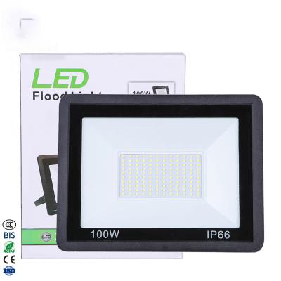 China Commercial High Lumens Ip66 Energy Saving IC Constant Current Drive 100w Ultra Slim 9600lm Outdoor Led Water Proof Die Casting Aluminum Flood Light for sale