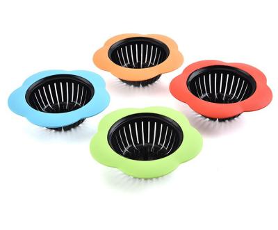 China Sustainable Silicone Kitchen Sink Strainer 4 Pack, Pouring Strainer, Drain FilterLarge Wide Rim for sale