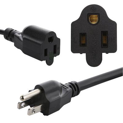 China Electronic American Standard Power Cable Plug And Socket With SR Rubber Clip Cable , Cable Gear Clip for sale