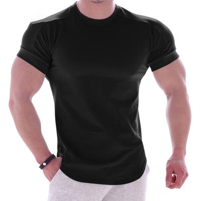 China Anti-Wrinkle 95%cotton 5% Spandex Logo Men's Simple Empty Dry Fit Gym Fitness Shirts Custom Sports T-Shirt for sale