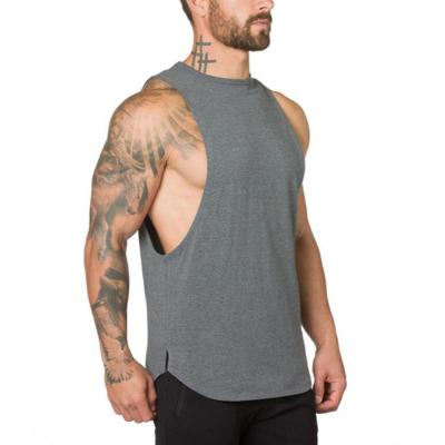 China QUICK DRY Essential Green Men's Breathable Arm Hole Drop Tank Tops Compression Fit Tank Vests Stringer Vests for sale