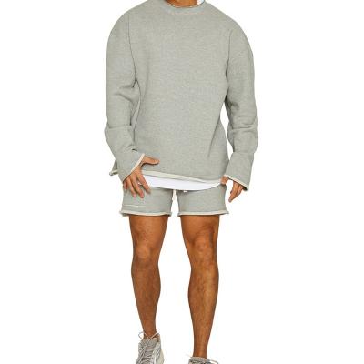 China Custom Cotton Comfortable Mens Breathable Pullover & Shorts Tracksuits Set Sweatsuits 2 Pieces Set for sale