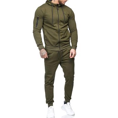 China Wholesale Mens Breathable Sweat Suits 2 Piece Hoodie Set Suit Tech Fleece Jogging Tracksuits For Men for sale