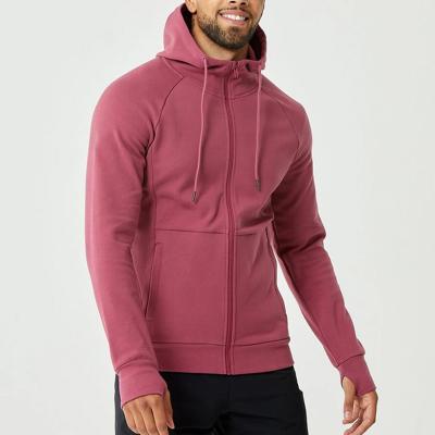 China Breathable Custom Men's Workout Cotton Fitness Hoodies Mens Full Zipper Running Gym Hoodies for sale