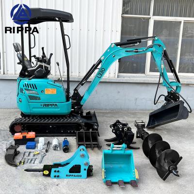 China Rippa Mini Excavator Manufacturer Farm Earthmoving Machinery 1 2 1.5 3 Ton Small Micro Mini Digger Excavator for sale