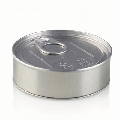 China Self seal ring pull and plastic lid dry May grass 100ml empty presstin tin cans hand press tins packaging tins 3.5g 7g 100ml 200ml for sale