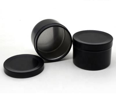 China 250g 200g Metal Container Closure 250g 200g Color Shisha Hookah Jar Custom Black Easy Screw Aluminum Balm Wax Box for sale