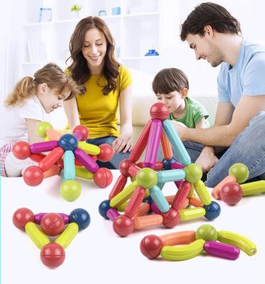 China Strong Magnet Factory wholesale DIY children's building block toy magnetic rod ball magnetic building blocks for sale